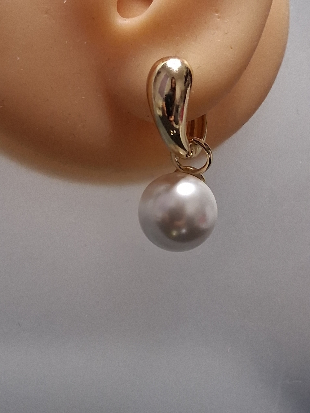 Gold Pearl Drop Earrings - Classic White Pearl Dangle